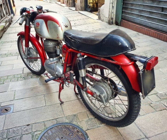 FB Mondial 125 Champion Lusso Serie d'Oro de 1959 3/4 arriere gauche